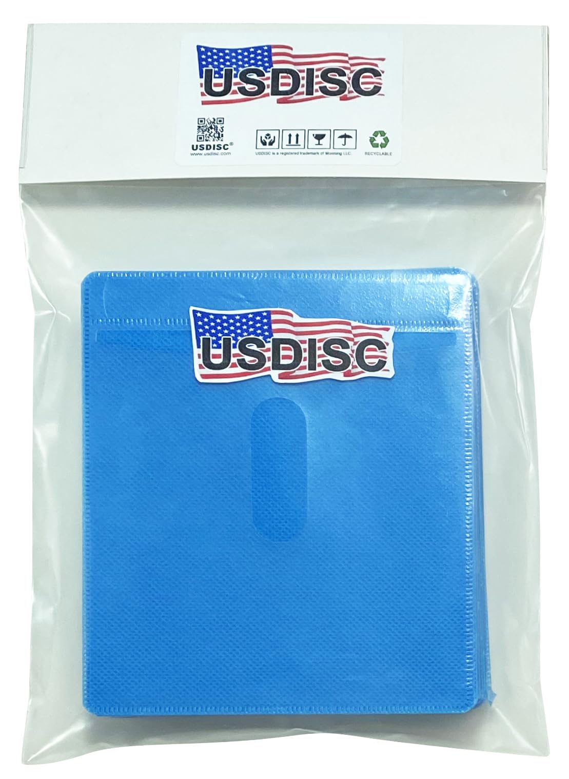 5000 Pack Double-Sided Blue Plastic Sleeves for CD/DVD Storage - Perfect for Media Organization, Archiving & Retail Packaging