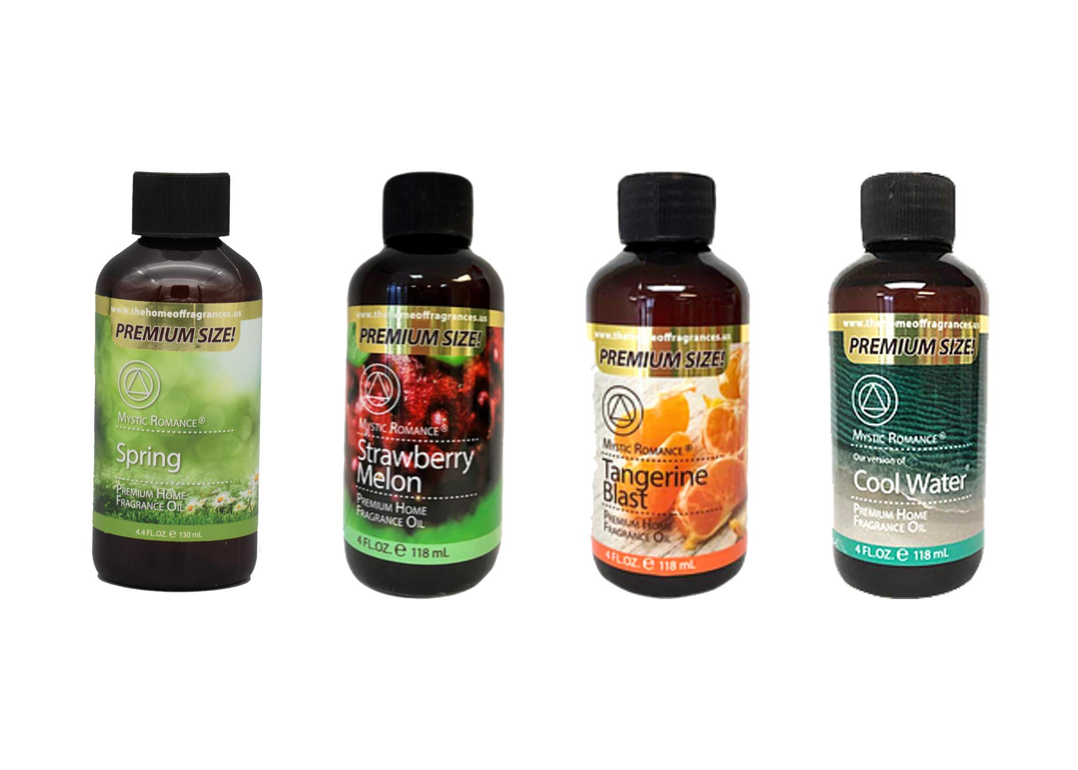 4 Pack of 4oz Fragrance Oils - Premium Scented Oils for Aromatherapy, Candles, Soaps & Home Diffusers