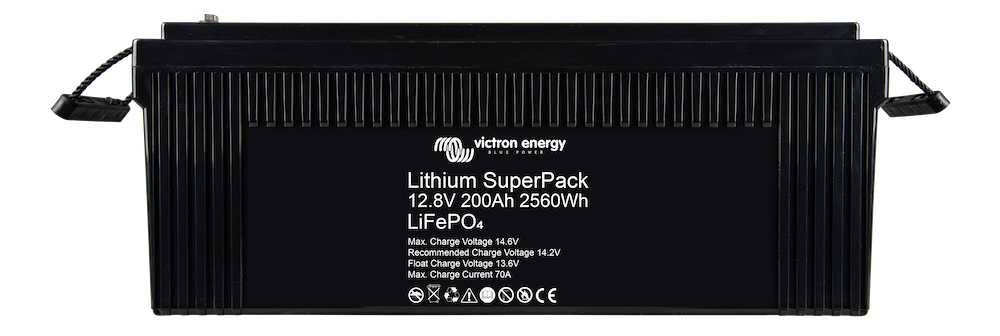 Lithium SuperPack 12.8V 200Ah Deep Cycle Battery with M8 Terminals - Perfect for Solar Power Systems, RVs, Marine & Off-Grid Applications