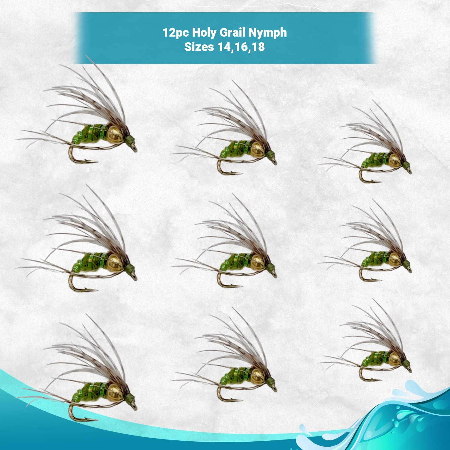 Feeder Creek Fly Fishing Flies Kit - 12pc Nymph Flies Assortment for Trout and Bass | Popular Fly Fishing Patterns | Perfect for Freshwater Streams and Rivers