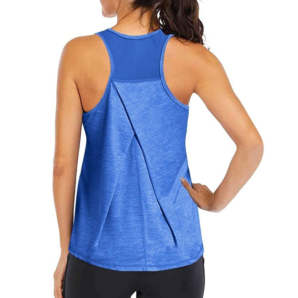 Women's Workout Tops - Breathable Mesh Racerback Tank Tops for Yoga, Gym & Fitness | Comfortable Athletic Shirts for Women | Perfect for Workouts, Running & Active Lifestyle