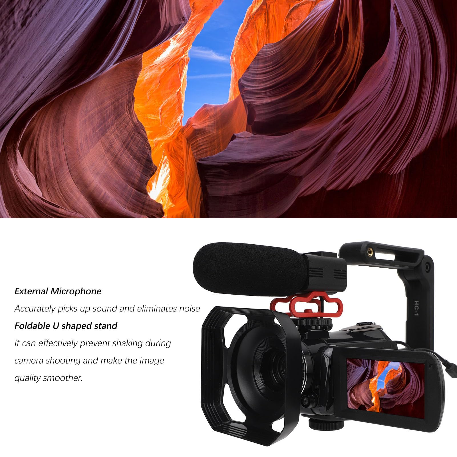 ASHATA 4K Vlogging Camera with Touchscreen & Night Vision - Perfect for Travel Vlogging