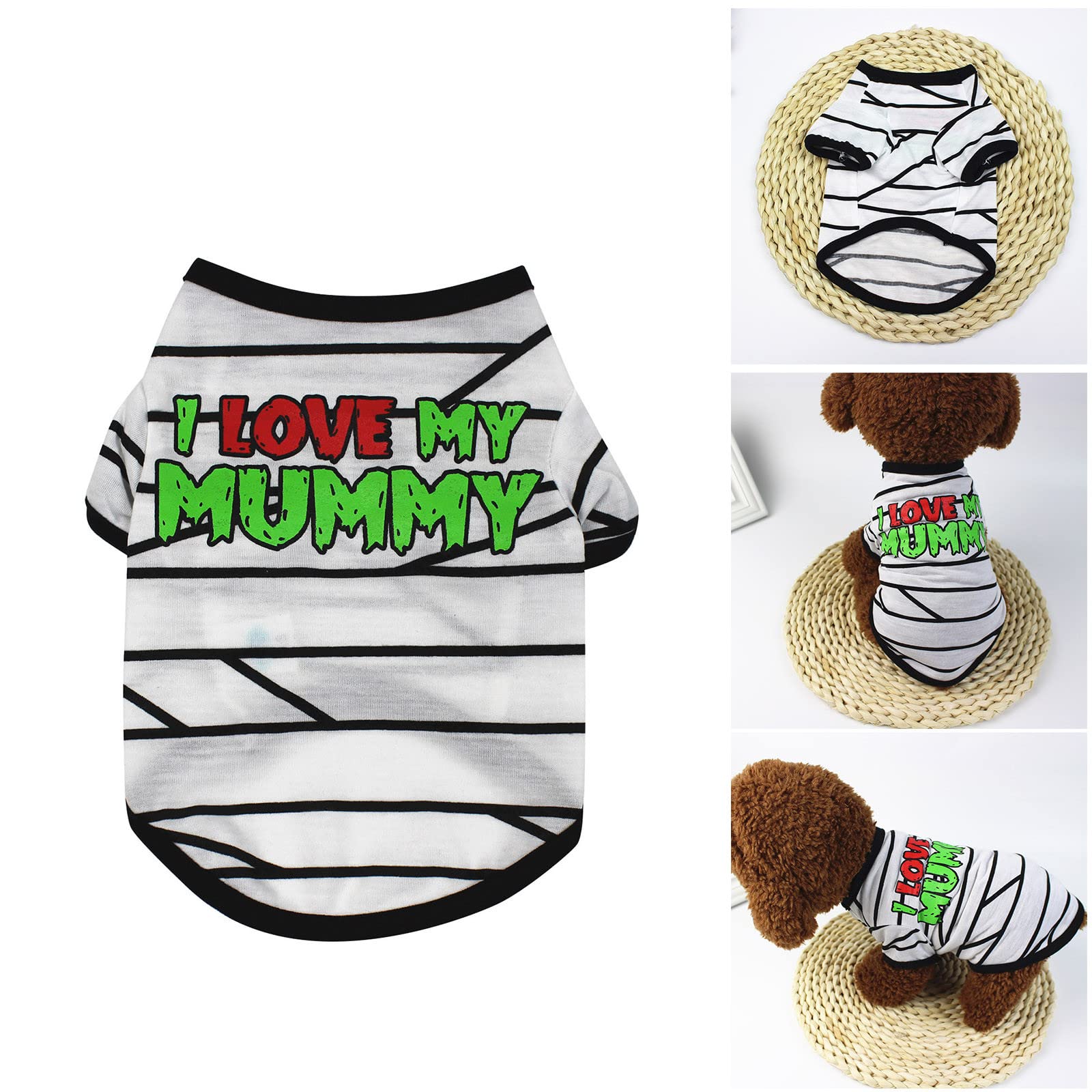 Small Pet Hoodie - Warm Dog & Cat Sweater for Winter - White Cozy Apparel