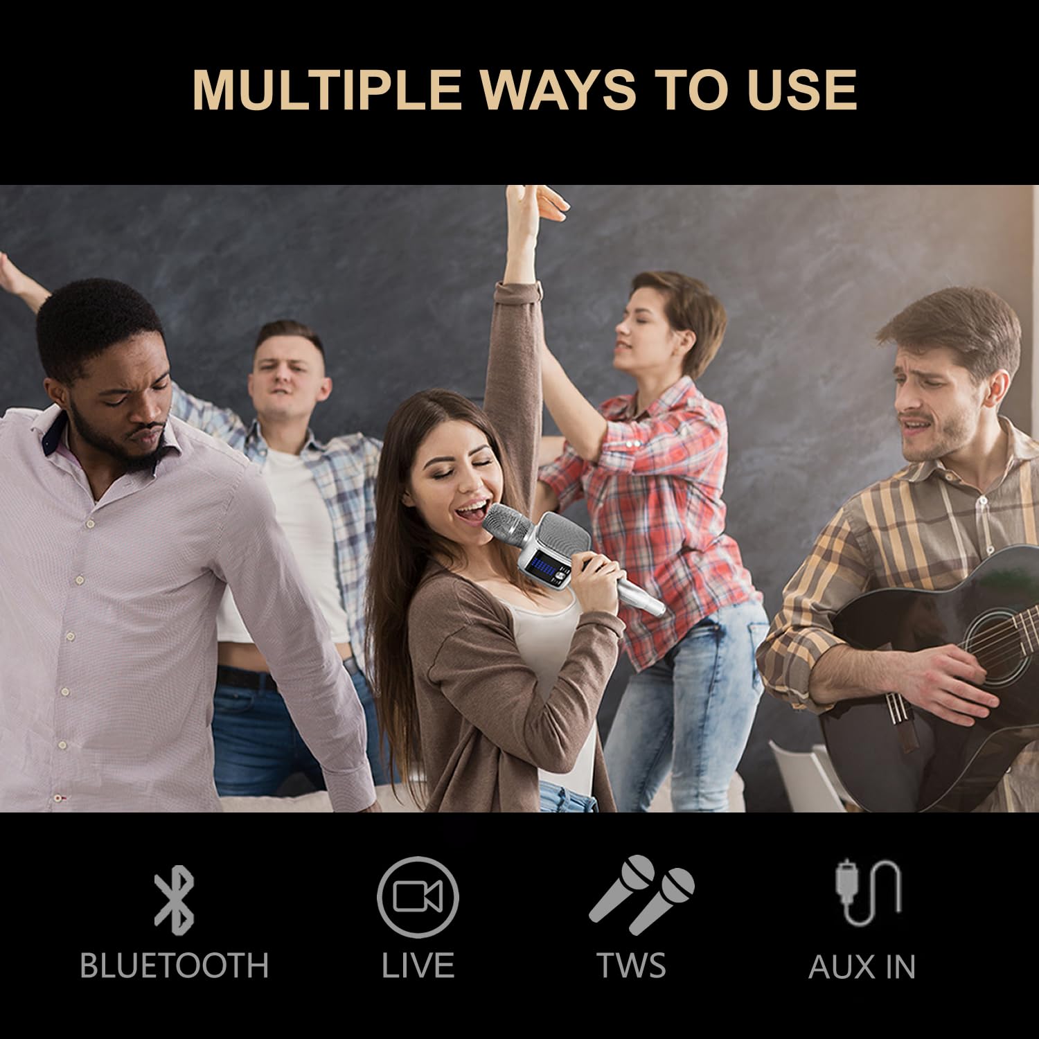 TOSING G7 Professional Karaoke Machine with Bluetooth Microphone - Portable PA Speaker System for Adults & Kids - Wireless Singing Mic for Home, Party, Car, Church & Outdoor Events | Perfect for Family Gatherings, Birthday Celebrations & Karaoke Nights