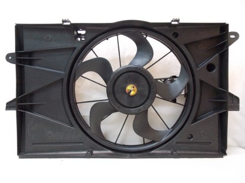 Dual Radiator and Condenser Fan Assembly for 2008-2012 Ford Taurus 3.5L, 2009-2012 Lincoln MKS 3.7L/3.5L, 2008-2009 Ford Taurus X & Mercury Sable 3.5L (Part# FO3115174) - Replacement Cooling Fan for Improved Engine Performance in Hot Weather & Heavy Traffic