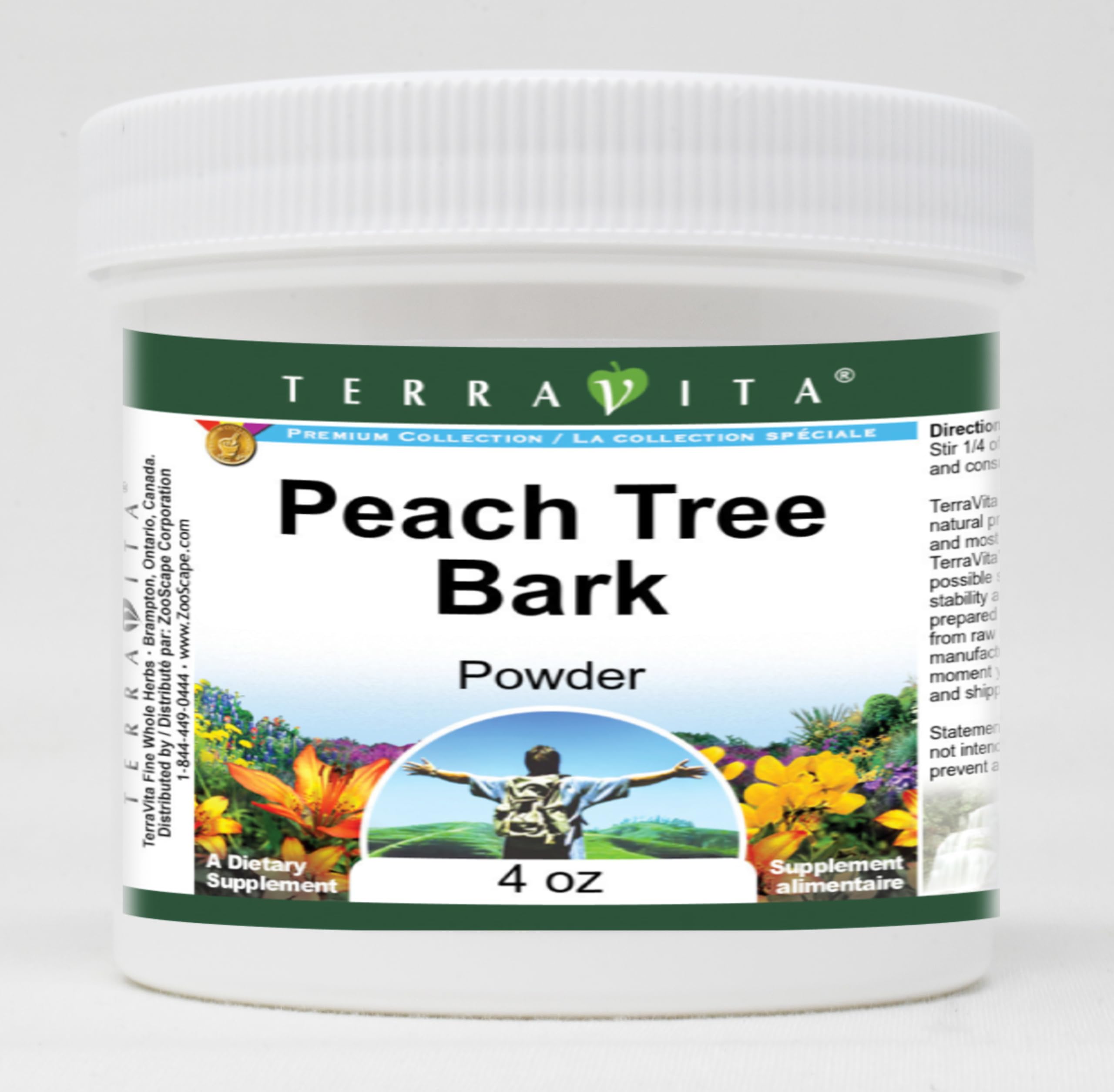 Organic Peach Tree Bark Powder - 4 oz (ZIN: 521104) | Herbal Supplement for Digestive Health & Skin Care | Perfect for Tea, DIY Beauty & Natural Remedies