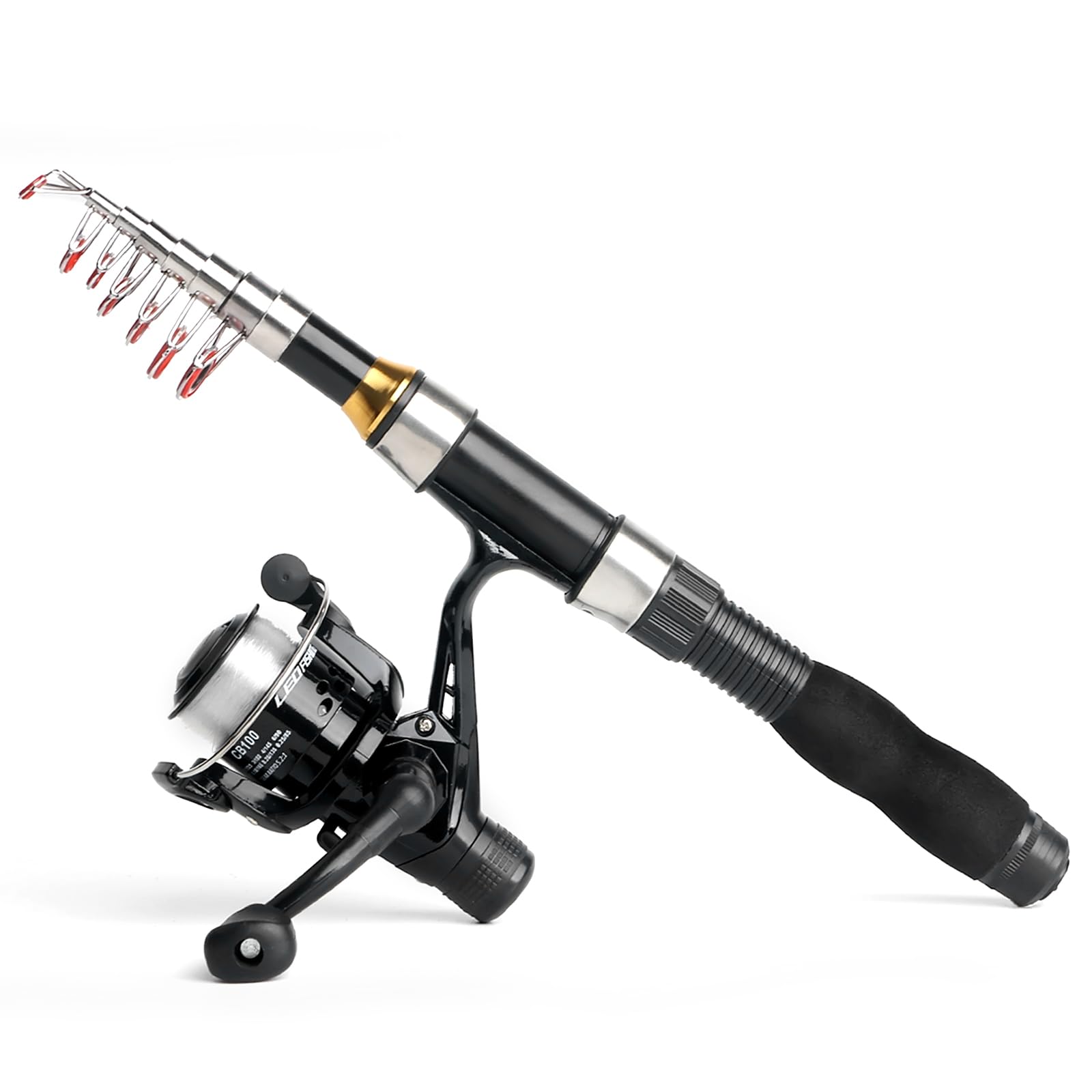 **Ultralight Telescopic Fishing Rod and Reel Combo with Tackle Bag - Complete Fishing Gear Kit for Beginners, Kids, Adults - Perfect for Saltwater & Freshwater Fishing, Camping, and Outdoor Adventures**