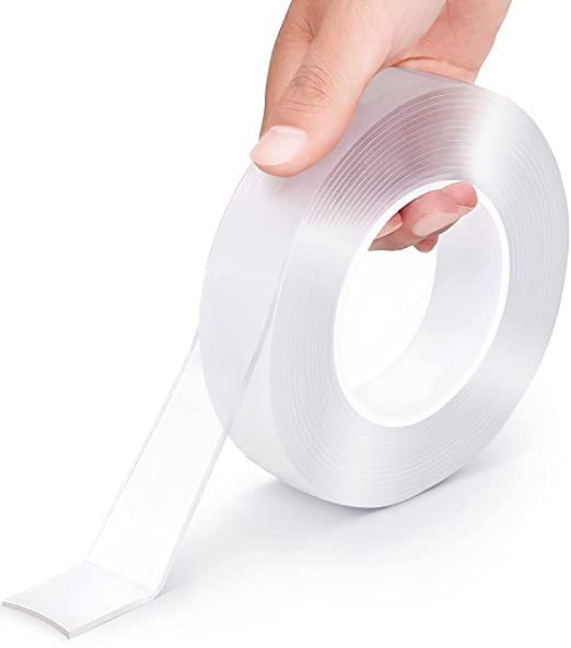 Double Sided Heavy Duty Mounting Tape - Strong Reusable Adhesive Strips for Walls, Posters & Carpets | Removable Transparent Gel Tape for Home, Office & DIY Projects | Perfect for Hanging Photos, Securing Rugs & Organizing Household Items