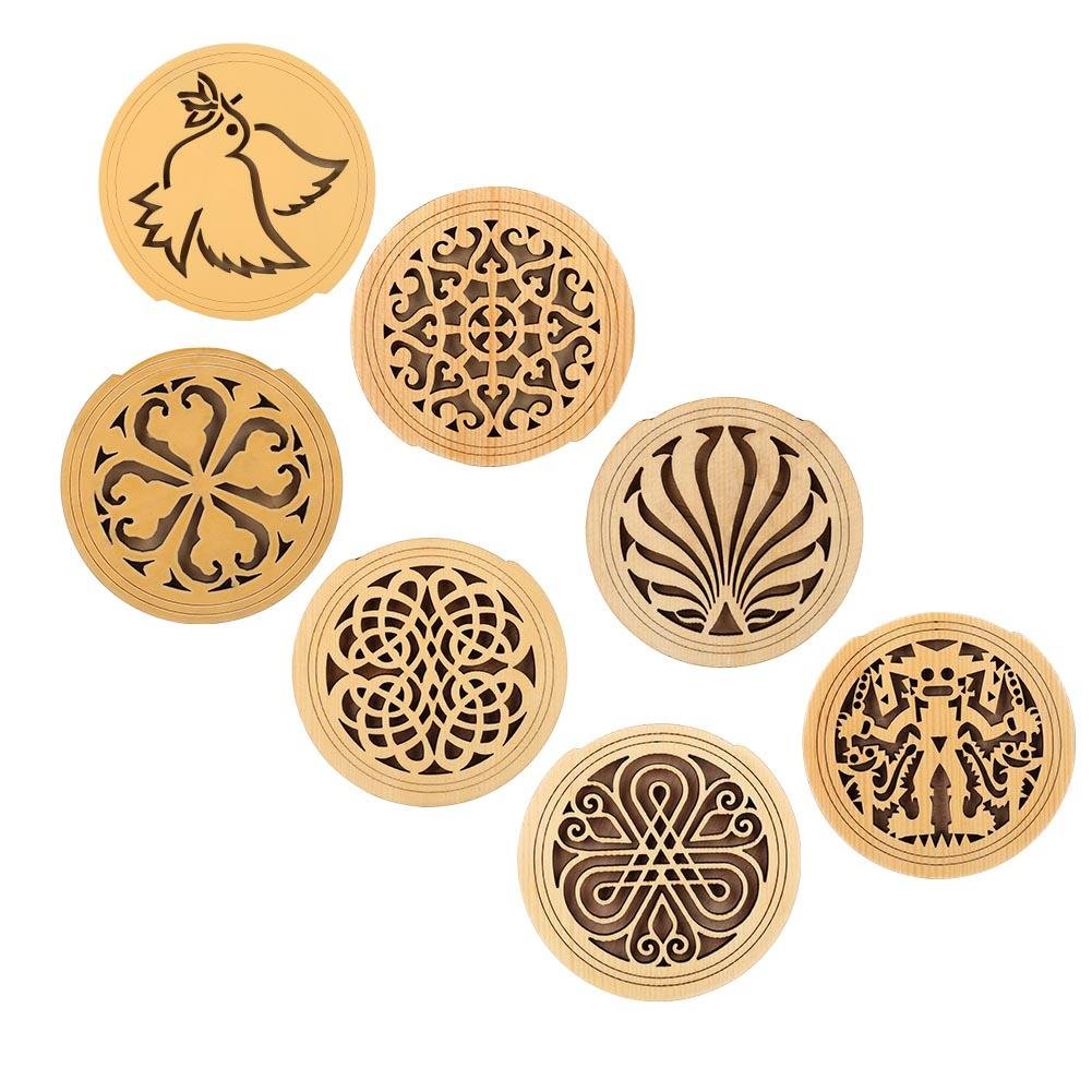Vbestlife Wooden Guitar Soundhole Cover with Sponge - Acoustic Classic Guitar 41'' Sound Hole Protector (#6) - Perfect for Noise Reduction & Practice Sessions