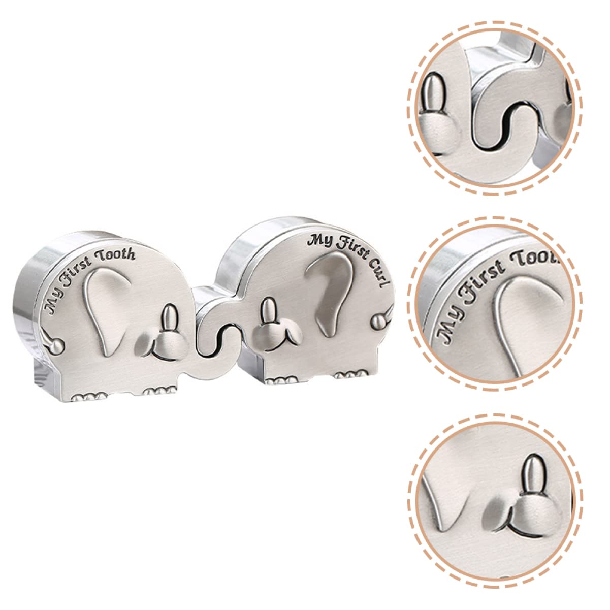 Cabilock 2 Pairs Kids Tooth Saver Organizer - Metal Silver Fairy Tooth Holder for Children | Perfect for Tooth Fairy Visits, Baby Teeth Keepsake & First Lost Tooth Memory