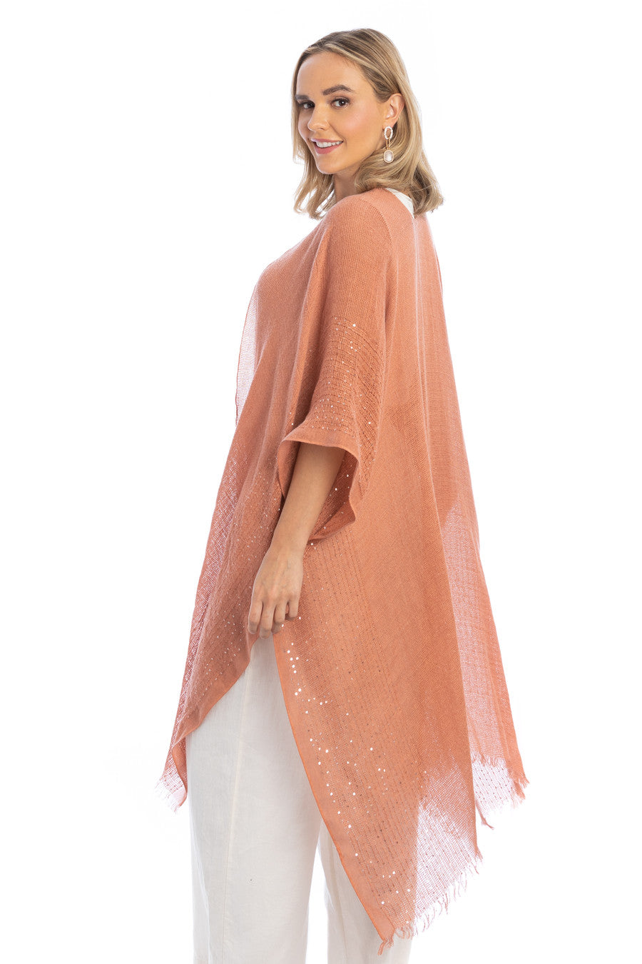 Elegant Shimmering Sequin Ruana Wrap - Women's Fashion Shawl for Parties & Evening Events