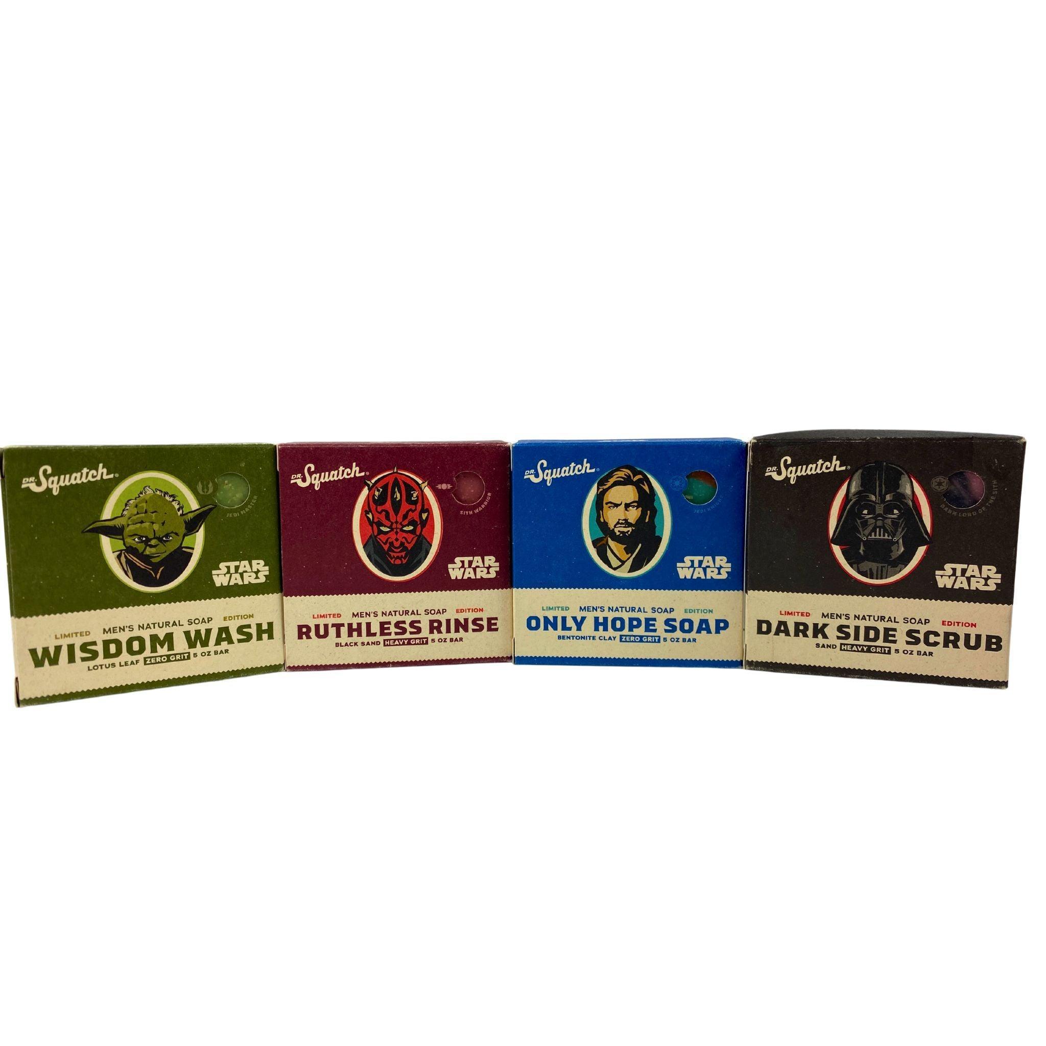 Dr. Squatch Star Wars Limited Edition Men's Natural Soap Bar - 5oz (Pack of 45) | Luke Skywalker & Darth Vader Themed | Perfect for Star Wars Fans, Gifts & Collectors | Great for Shower, Bath & Display