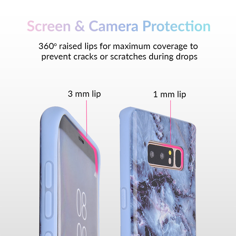 Samsung Galaxy Phone Case - Blue Marble Design, Durable Protective Cover for Everyday Use & Travel