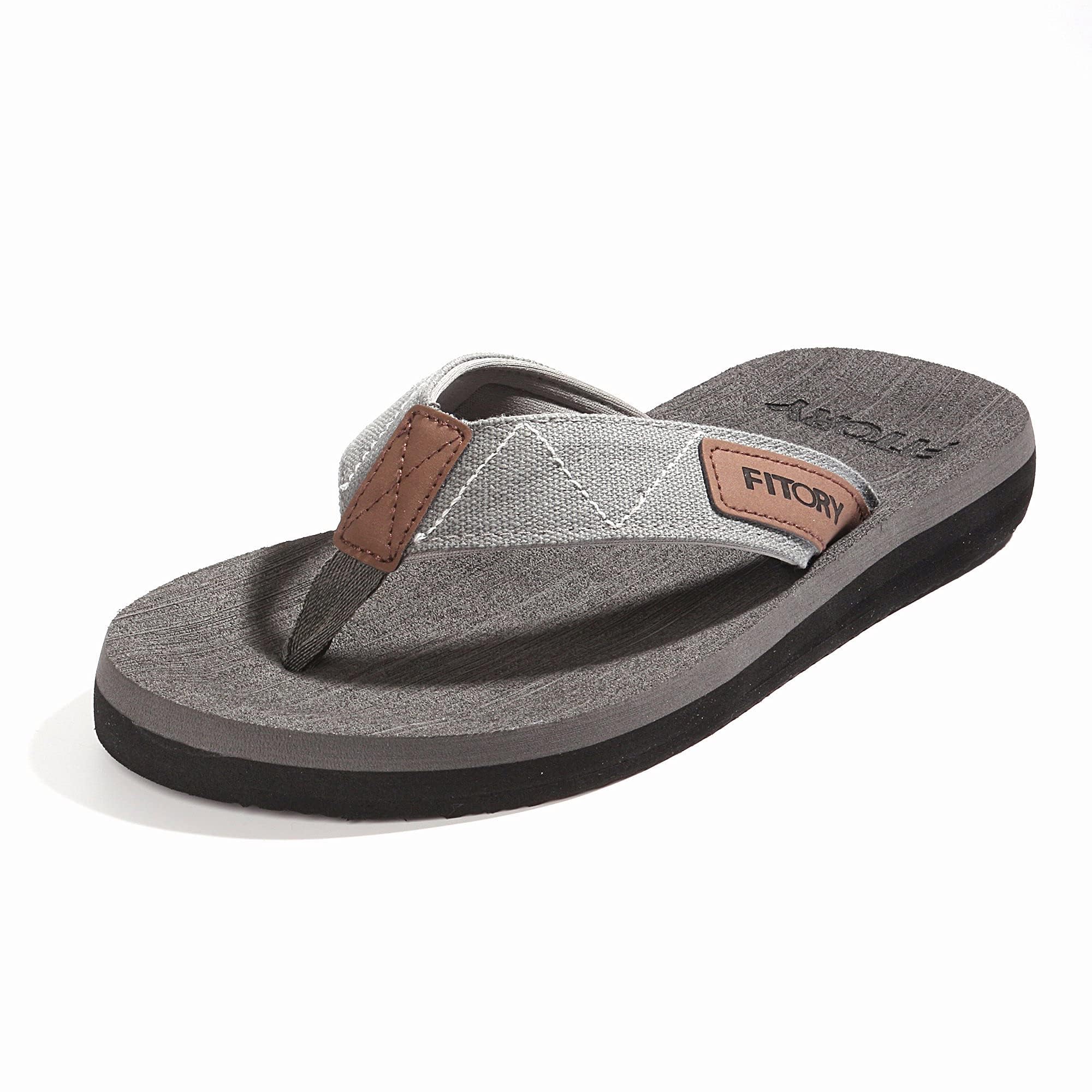 FITORY Men's Flip Flops - Comfortable Beach Sandals & Slippers for Men (Sizes 6-15) | Perfect for Pool, Vacation, and Summer Outdoor Activities
