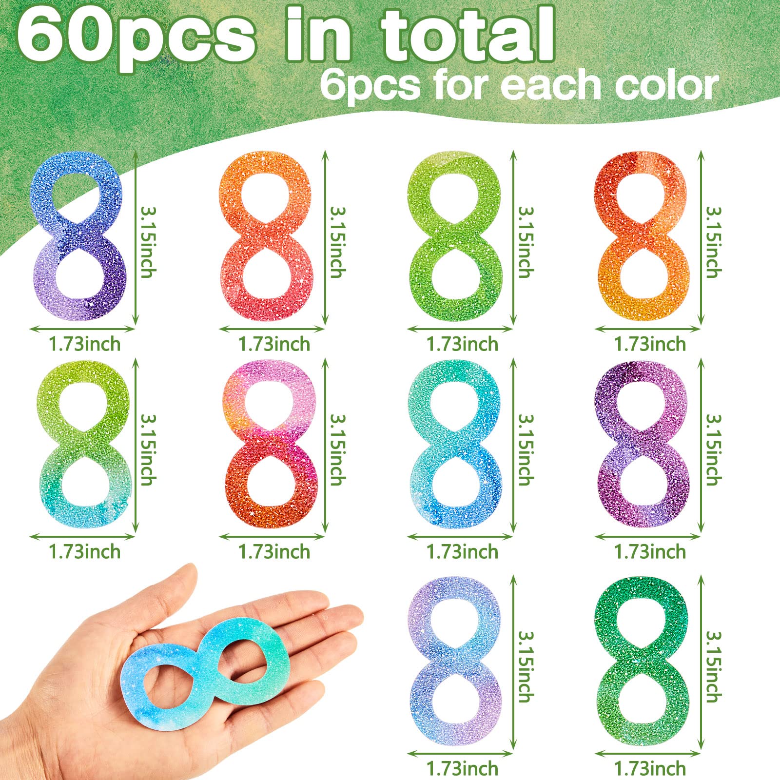 Gueevin 60-Piece Textured Calming Stickers Bulk Set - Sensory Fidget Stickers for Anxiety Relief with Different Textures, Perfect for Kids & Adults - Use on Water Bottles, Phones, Laptops, Notebooks to Reduce Stress & Promote Mindfulness