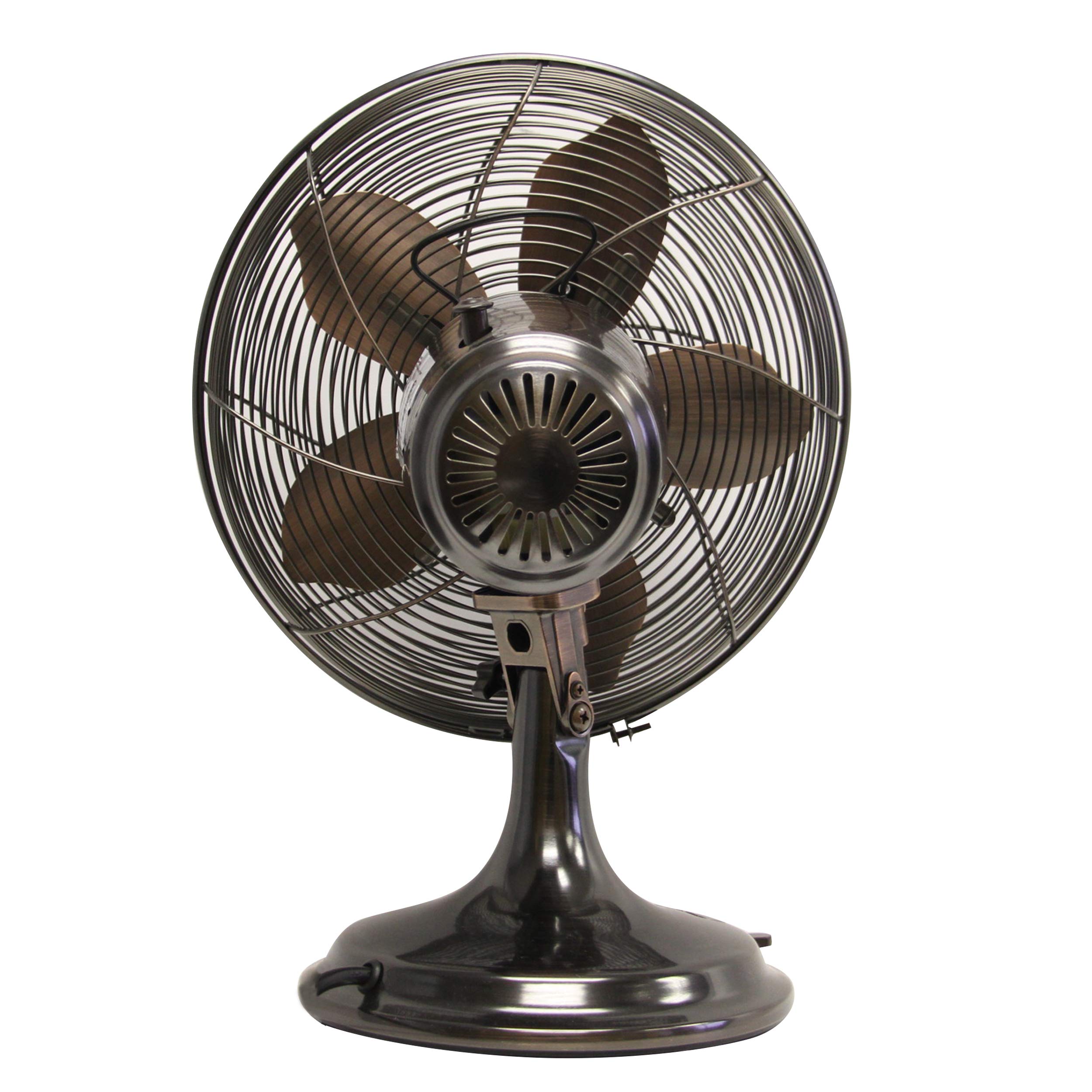 Ecohouzng 12 Inch Vintage Desk Fan - Classic Black Retro Office Fan with Quiet Operation | Perfect for Home Office, Bedroom & Dorm Room Cooling