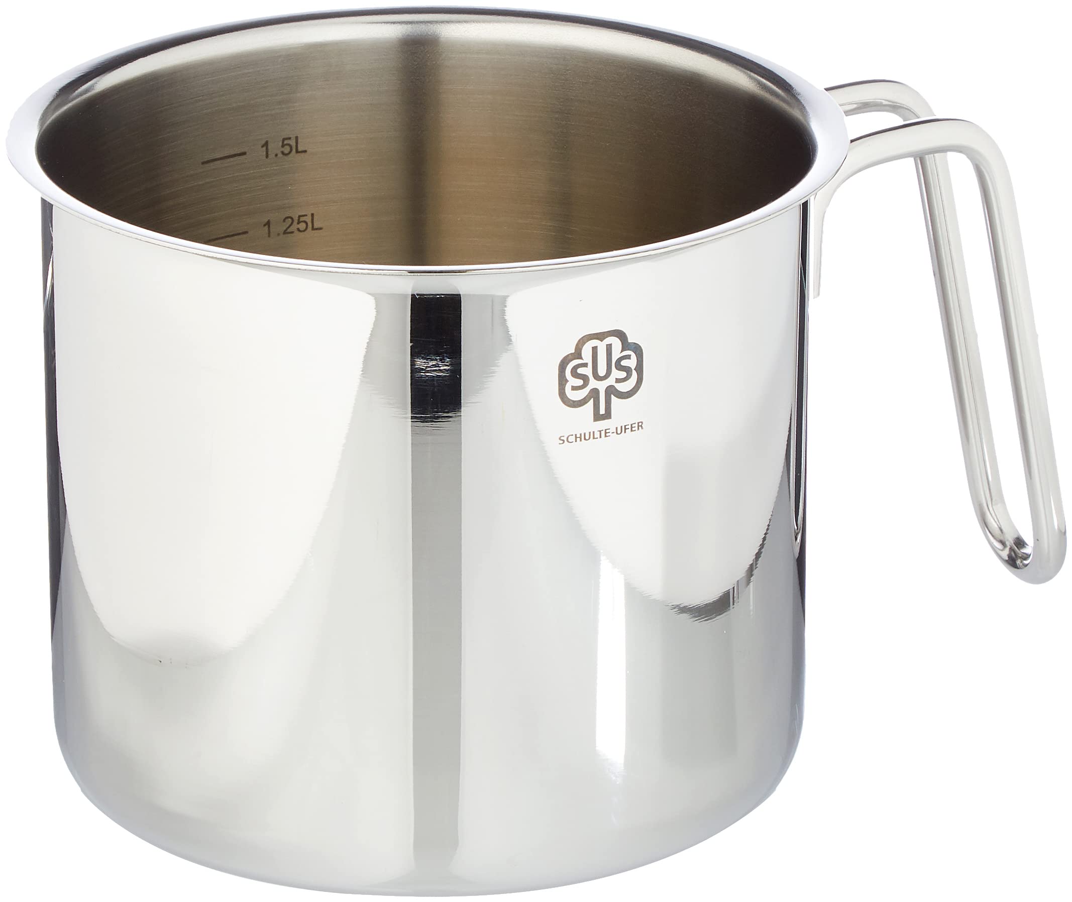 6326-14 i Romana Milk Pan 14 cm 1 Litre - Premium Stainless Steel Small Saucepan for Cooking, Boiling Milk, Heating Soup - Perfect for Kitchen, Camping & Small Space Cooking