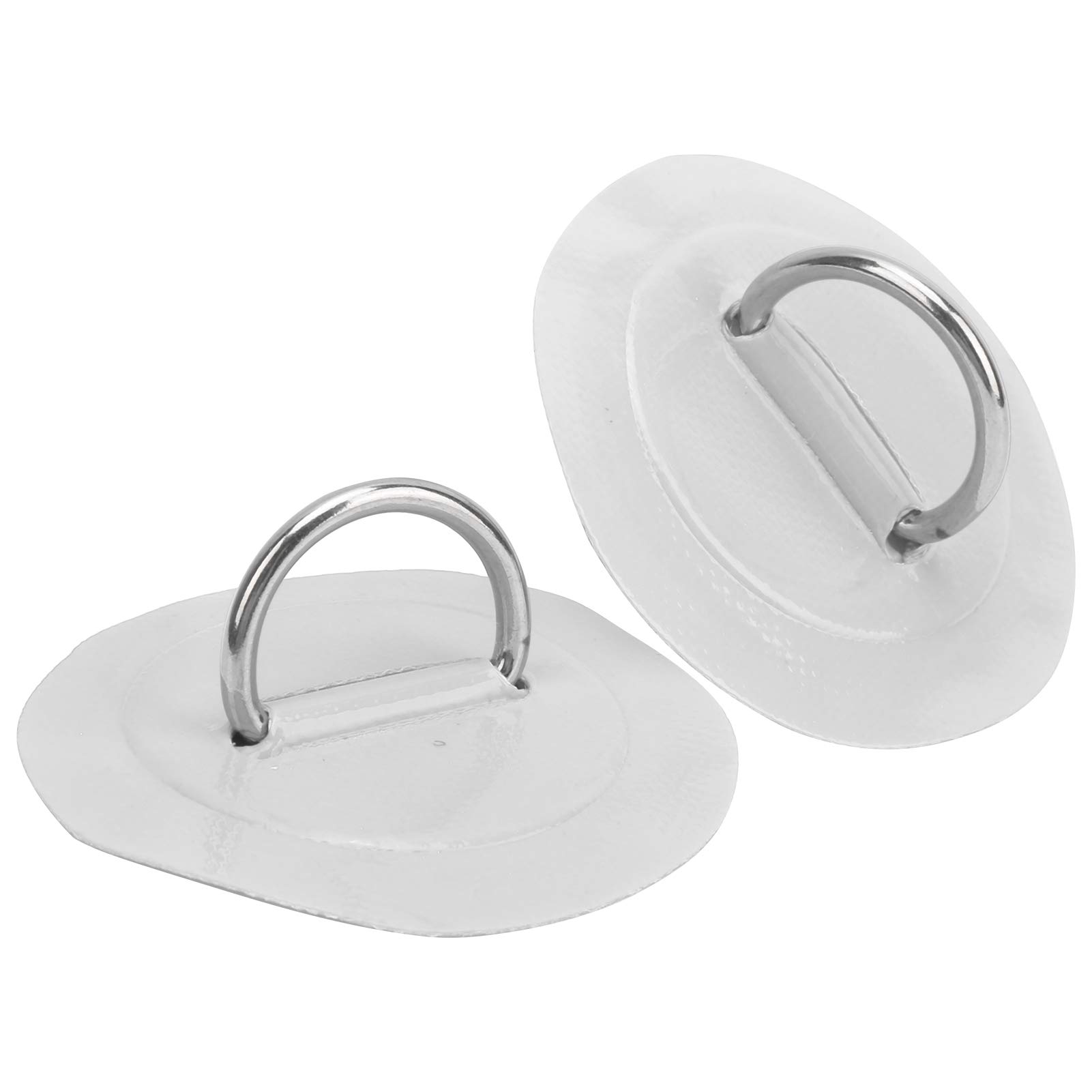 VGEBY 2-Pack High Strength Stainless Steel D-Ring Pads for PVC Inflatable Boats, Rafts, Dinghies, Kayaks, Canoes & Surfboards - Waterproof Marine Accessories for Outdoor Water Sports and Boat Repair