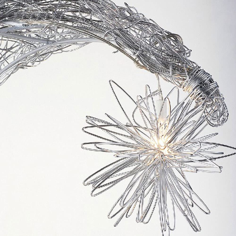 Modern Moon & Star Shape LED Pendant Light - Creative Ceiling Chandelier for Kids Bedroom, Nursery, Living Room - White Decorative Lighting for Home & Indoor Decor