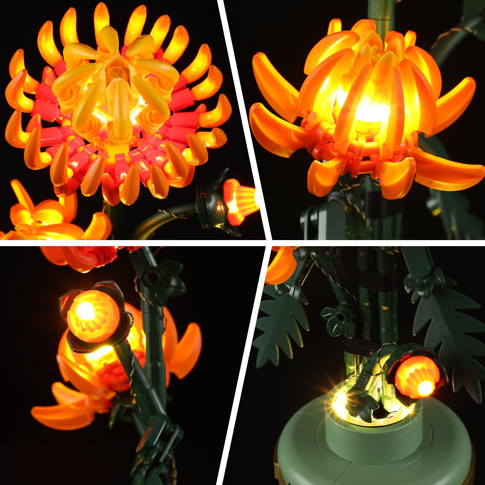 BRIKSMAX LED Light Kit for Lego Chrysanthemum (10368) - Compatible with Lego Icons Building Set - DIY Lighting for Home Decor, Gifts & Display (Lego Set Not Included)