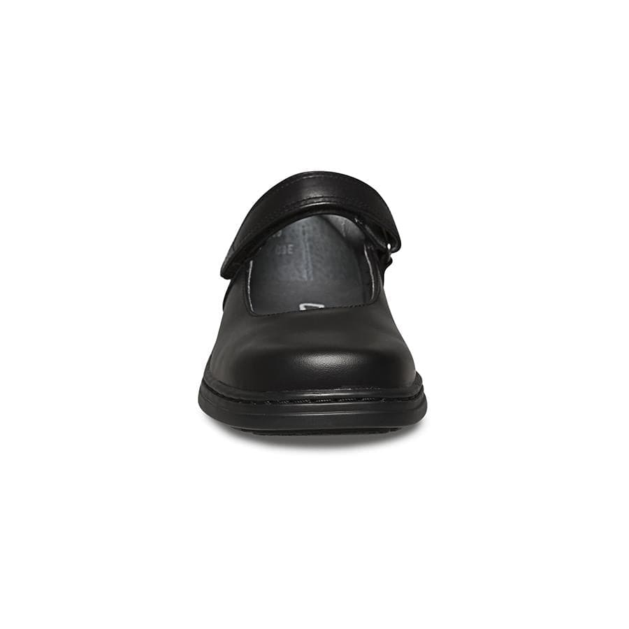 CLARKS Junior Indulge Mary Jane Triple Black Leather Shoe for Girls - Comfortable & Stylish (Width E) - Perfect for School, Parties & Everyday Wear