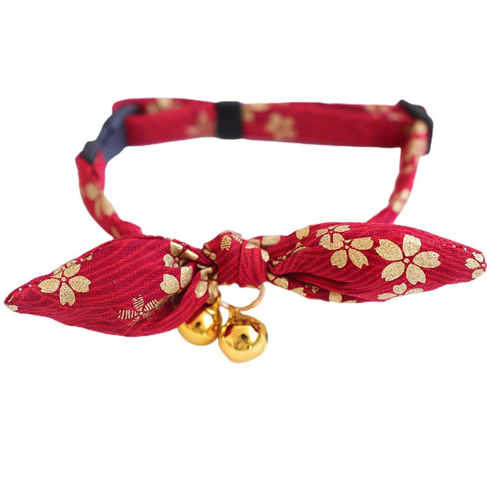 LAJIAO Breakaway Pet Collar with Bunny Ears - Adjustable Soft Bow Collar for Small Dogs & Cats, Multi-Color Holiday Costume Accessory - Perfect for Halloween, Christmas Dress Up & Pet Photoshoots