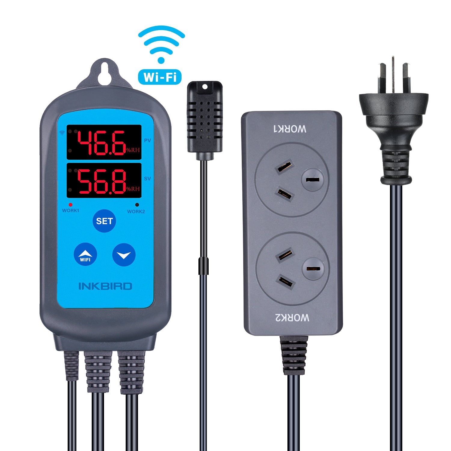 Smart WiFi Humidity Controller IHC 200 - Digital Hygrometer & Thermostat for Home, Greenhouse, and Wine Cellar Climate Control