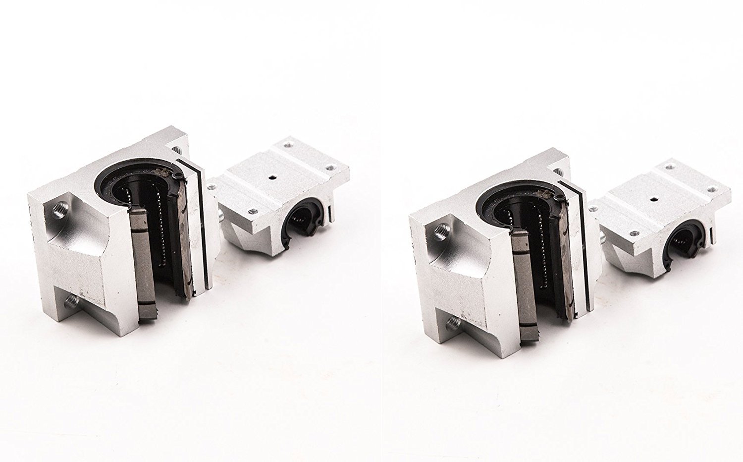 TEN-HIGH TBR16 350mm Linear Guide Rail - High Precision Linear Motion Slide Rails for CNC Machines, 3D Printers & Industrial Automation - Includes 2 Rails + 4 TBR16UU Bearing Blocks - Perfect for DIY CNC Projects, Laser Cutters & Robotics Applications