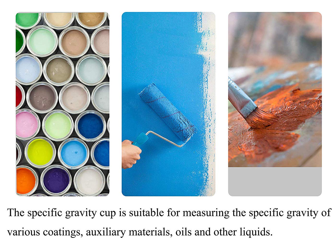 CGOLDENWALL QBB-100ml Stainless Steel Paint Density Cup | 100cc Specific Gravity Tester for Paint, Ink, Resin | Perfect for Automotive, Industrial & DIY Painting Projects