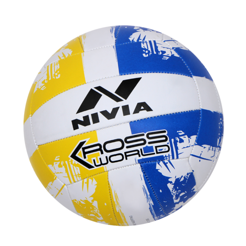 Nivia Kross World Volleyball - Official Size & Weight for Indoor & Outdoor Games - Perfect for Beach, Court, and Backyard Play
