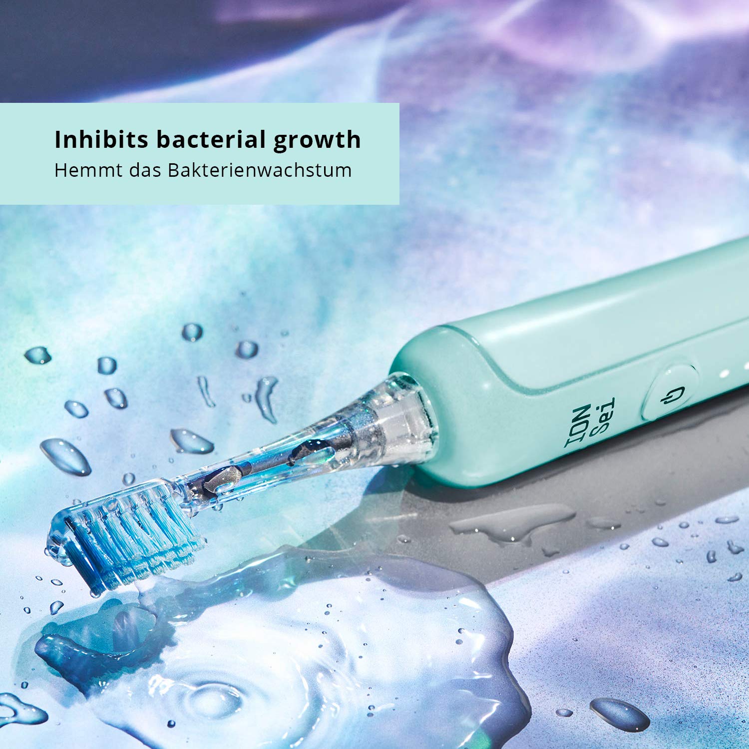 ION-Sei Electric Toothbrush with Patented Ionic Technology from Japan - Lake Blue | Advanced Plaque Removal & Teeth Whitening for a Healthier Smile | Perfect for Travel & Daily Oral Care