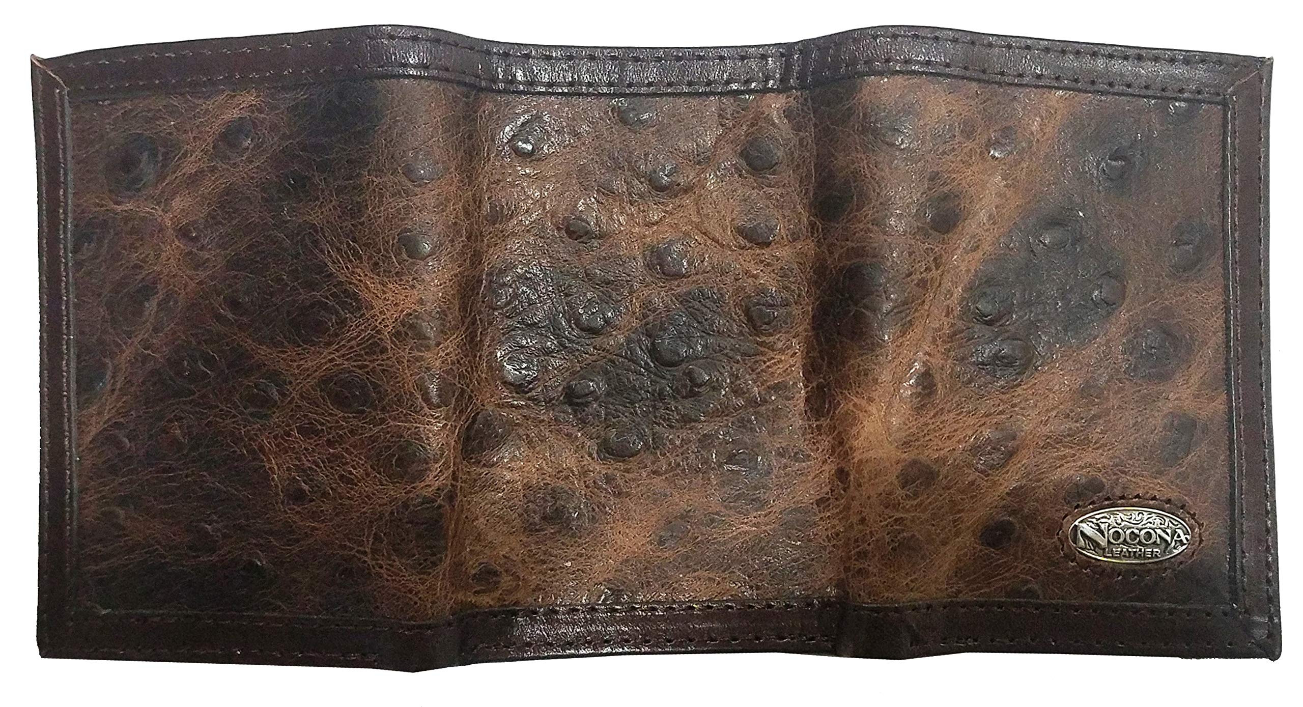 Custom Shriner Scimitar & Crescent Ostrich Print Tri-Fold Wallet for Men - Premium Leather Billfold with ID Window - Perfect for Gifts, Travel & Everyday Use