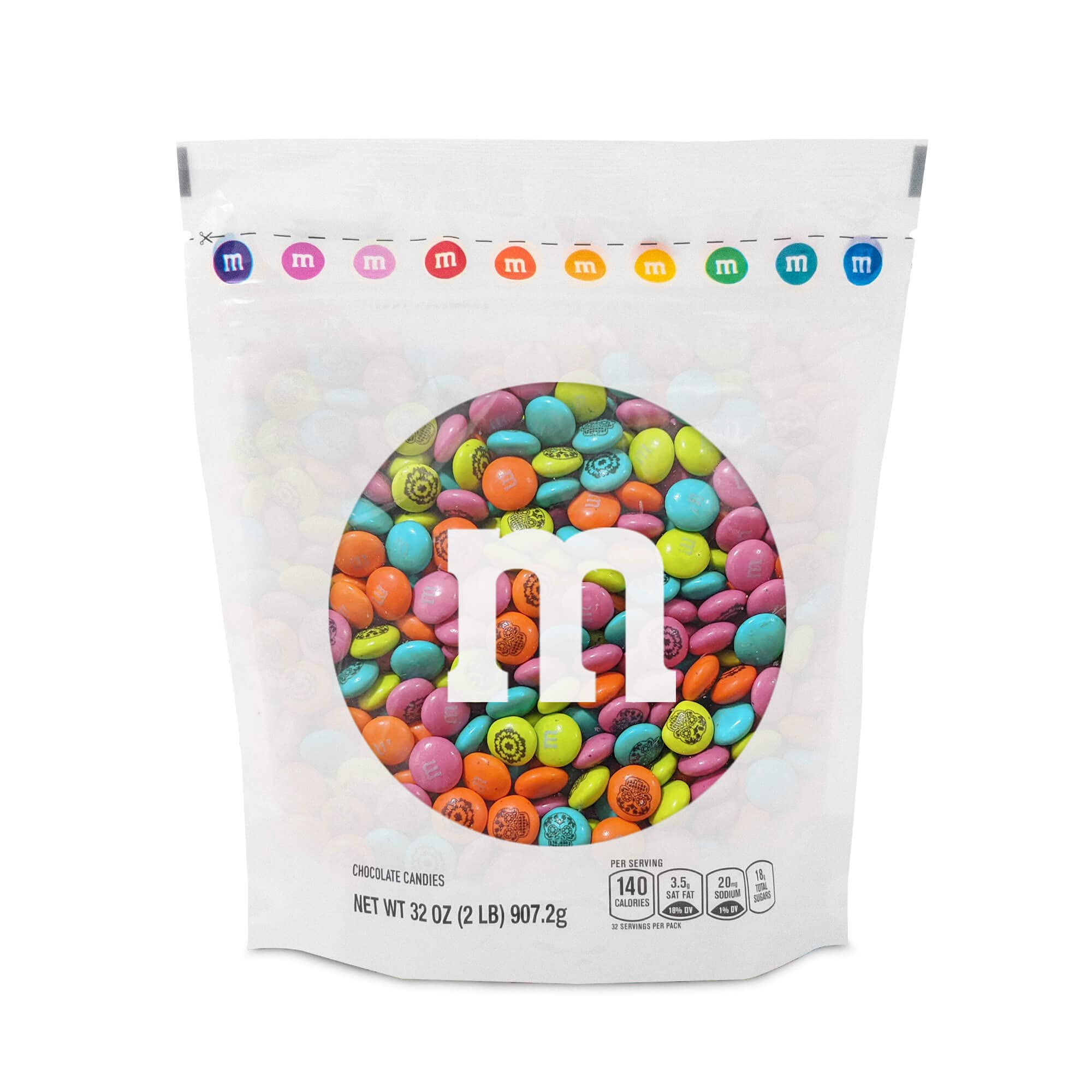 M&M'S Milk Chocolate Candy Bulk 5lbs - Pre-Designed for Day of the Dead, Fiesta Party Favors & DIY Decorations | Perfect for Halloween, Cinco de Mayo, Birthday Parties & Candy Buffets