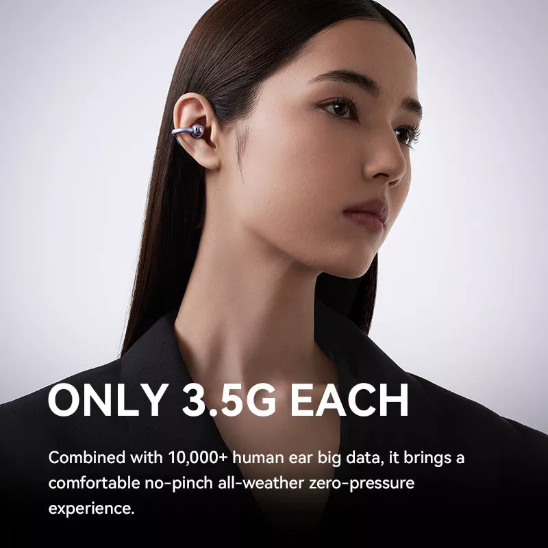 Sanag S6S Wireless Bluetooth Ear Clip Headphones with Air Conduction Technology - Perfect for Running, Cycling, Workouts & Outdoor Activities