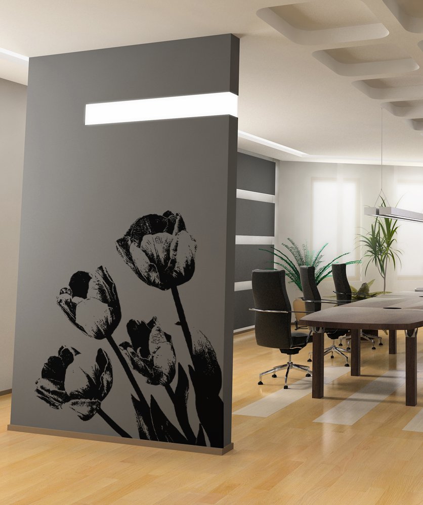 Vinyl Wall Decal Sticker - Tulips Floral Design #OS_AA259B for Home Decor, Nursery, Living Room & Office