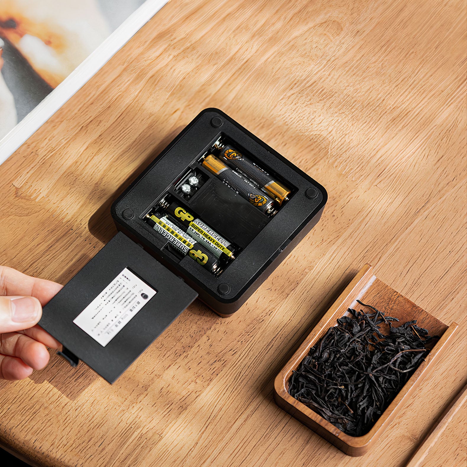 Premium Solid Wood Digital Kitchen Scale for Precise Tea & Coffee Brewing - Perfect for Home Baristas & Gourmet Cooking