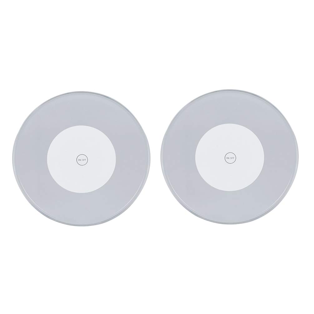 Amosfun LED Cup Coaster Set of 2 - 10cm Light Up Drink Coasters with Bottle Glow for Party, Wedding, Bar - Perfect for Cocktails, Beer, Wine & Beverages - Fun Bar Accessories & Nightclub Supplies