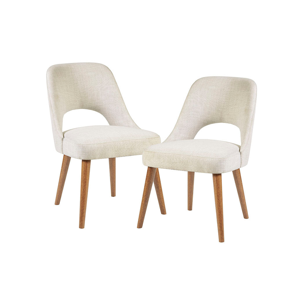 Modern Dining Chairs Set of 2 - Sturdy Wooden Side Chairs with Padded Seat - Perfect for Kitchen, Dining Room, Breakfast Nook & Small Spaces