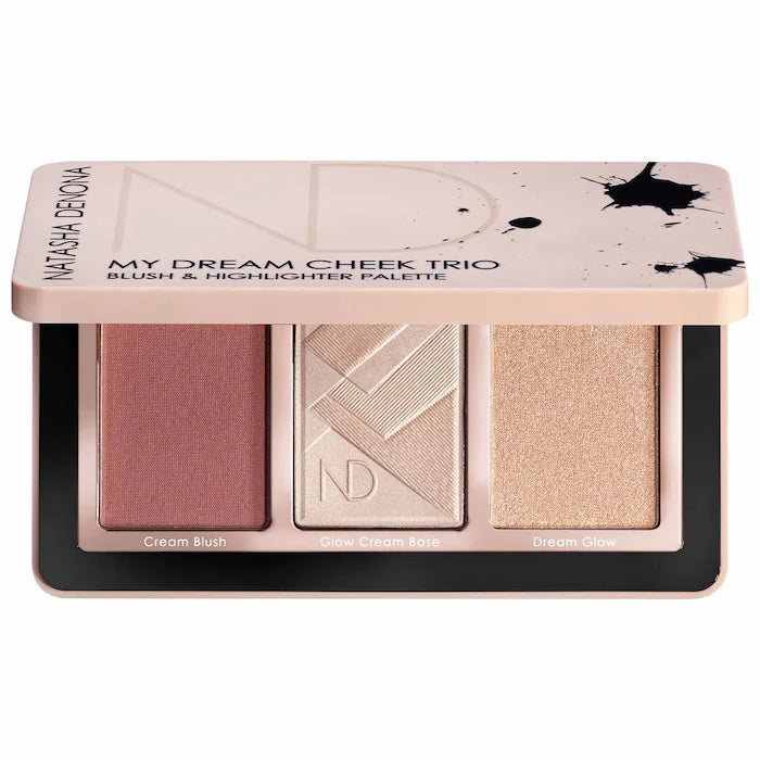 Natasha Denona My Dream Cheek Trio - Blush & Highlighter Palette for Flawless Glow | Perfect for Everyday Makeup & Special Occasions