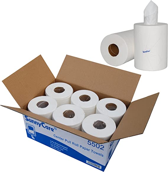 Premium Universal Center Pull Hand Towels, 320' Roll, 2-Ply, 6-Pack – Ideal for Restaurants, Kitchens, and Commercial Bathrooms