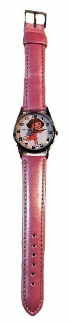 Dora the Explorer Pink Leather Strap Wrist Watch for Kids - Perfect for School, Playtime & Birthday Gifts