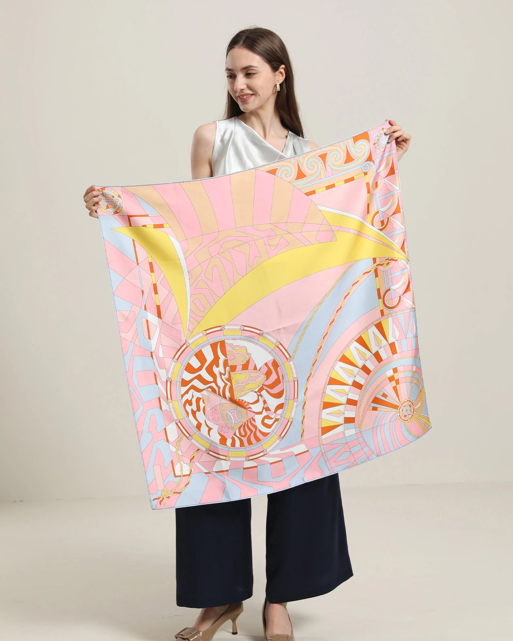 Luxury Pink Silk Scarf for Women - Soft Elegant Fashion Accessory - Perfect for Parties, Weddings & Everyday Wear