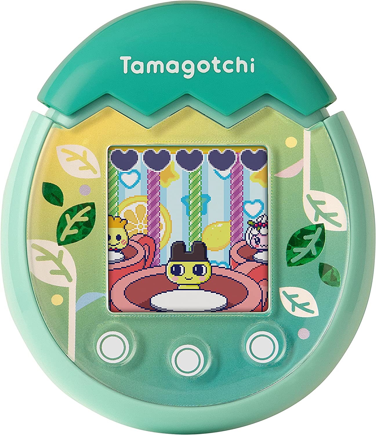 Tamagotchi Pix Virtual Pet - Green Nature Edition | Interactive Digital Pet Game for Kids & Adults | Perfect for Home, Travel & Gifts