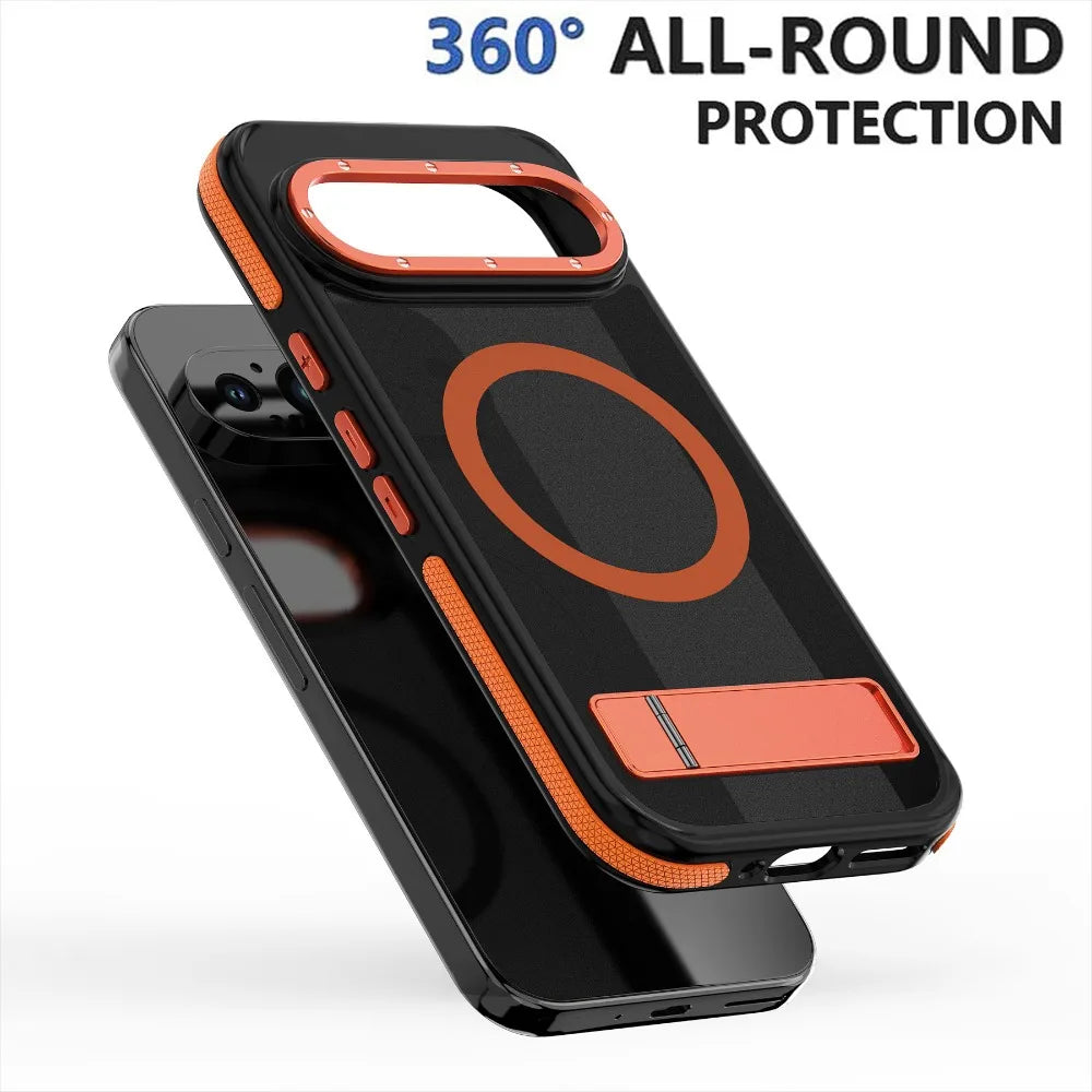 Google Pixel 9 Pro Magnetic Case - Shockproof Hard Shell with Wireless Charging Compatibility | Perfect for Home, Office & Travel Protection