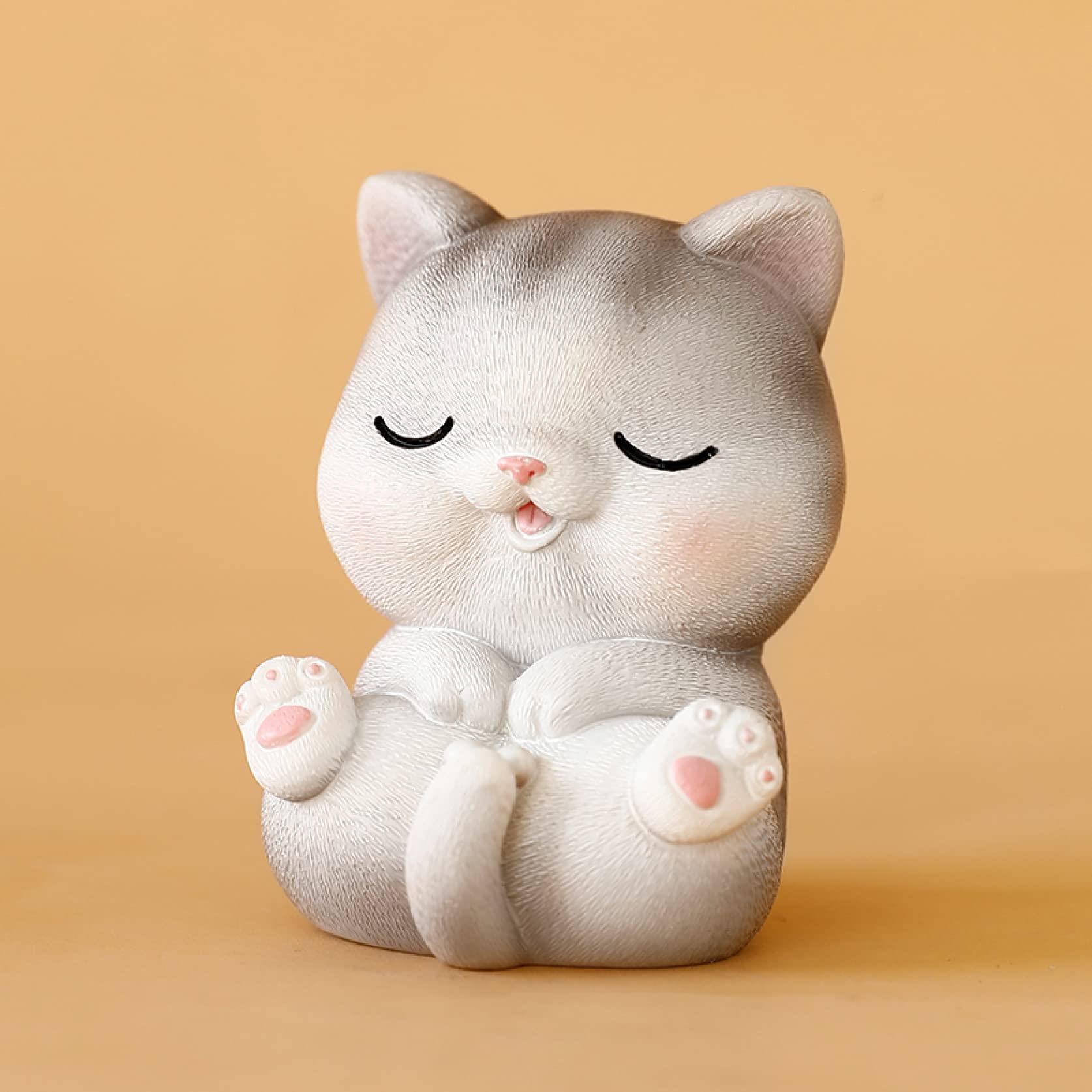 Stylish Resin Cat Figurine - Handcrafted Home Decor Statue for Bedroom, Living Room & Office | Perfect Gift for Cat Lovers & Elegant Interior Decoration