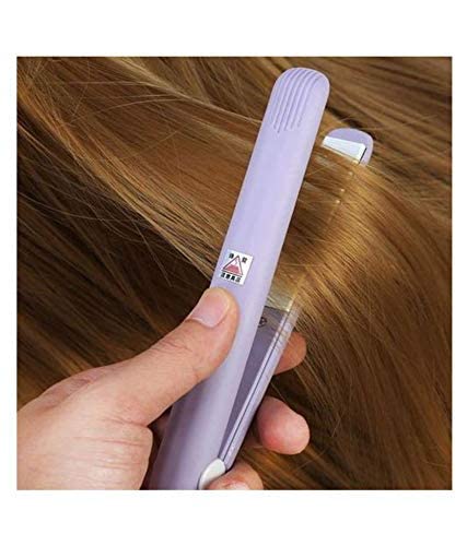 Professional Ceramic Plate Mini Hair Straightener & Styler for Beauty & Personal Care - Purple | Perfect for Travel, Home & Salon Use
