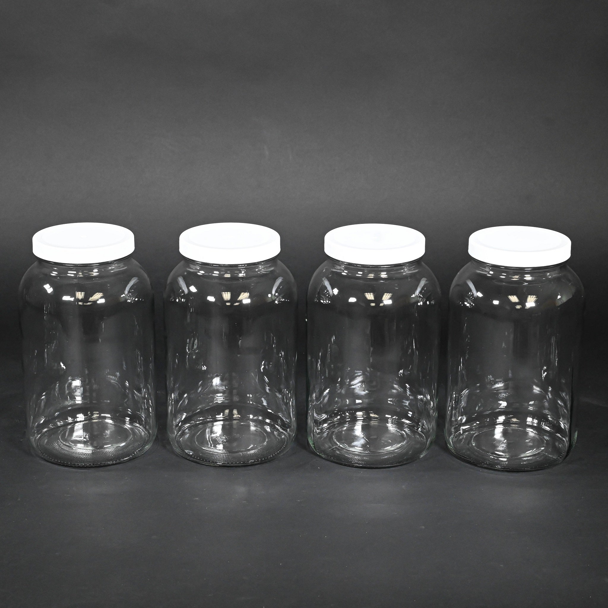 4 Pack 1 Gallon Glass Bottles with Airtight Lids - Perfect for Home Brewing, Juice Storage & DIY Projects