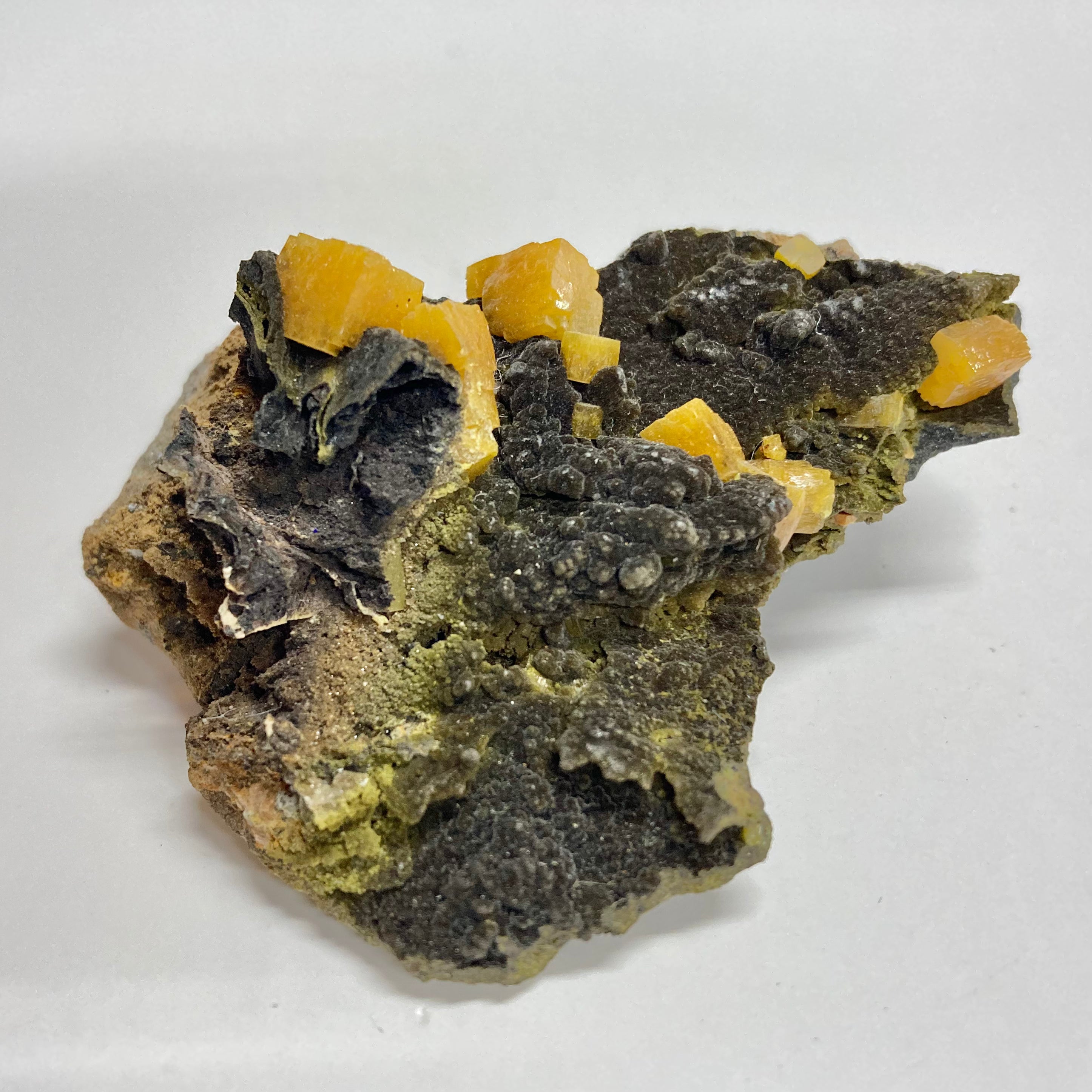 Natural Wulfenite Mimetite Mineral Specimen - Rare Collectible Crystals for Display & Healing | Perfect for Home Decor, Meditation & Crystal Collections