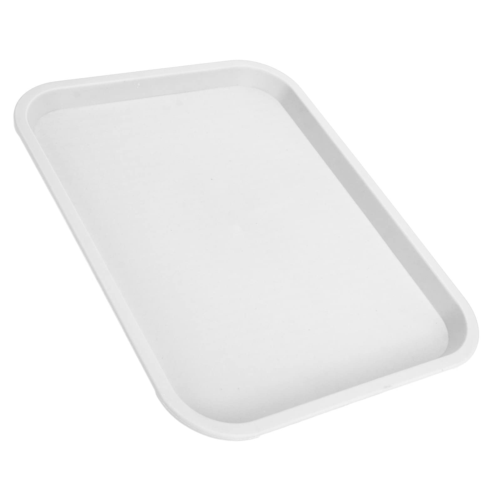 Slip-Resistant White PP Rectangular Fast Food Tray - Durable Commercial Kitchen Serving Tray for Restaurants, Cafeterias & Diners | Perfect for Food Service, Buffet Serving & Dish Organization