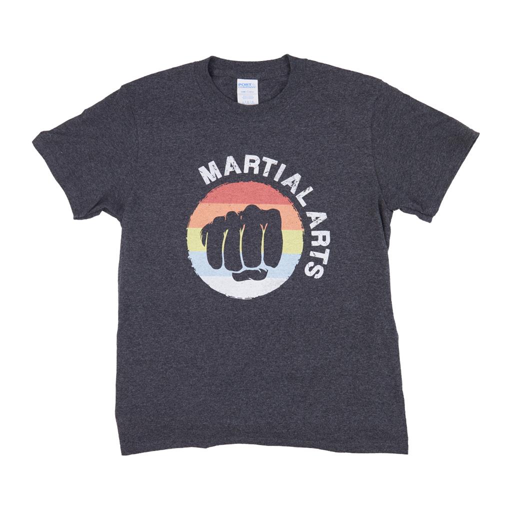 Circular Martial Arts T-Shirt - Breathable Cotton Training Tee for Karate, Taekwondo & MMA - Perfect for Dojo, Gym & Casual Wear